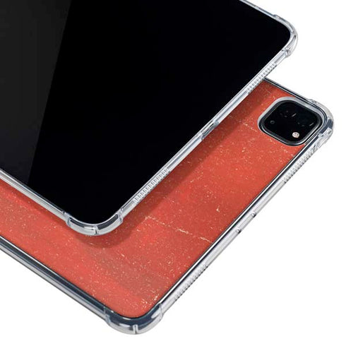 Morocco Flag Distressed iPad Pro 12.9in (2020) Clear Case